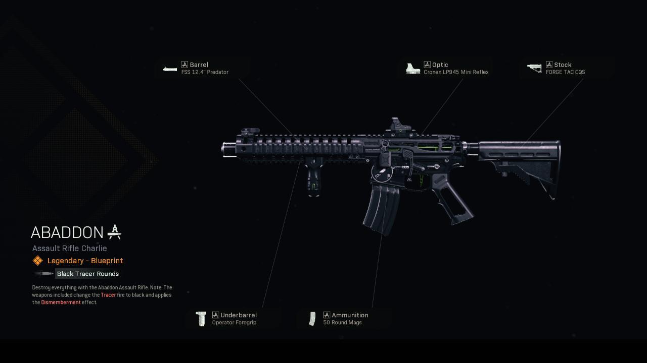 The Abaddon is a Weapon Blueprint available in Call of Duty: Modern Warfare...