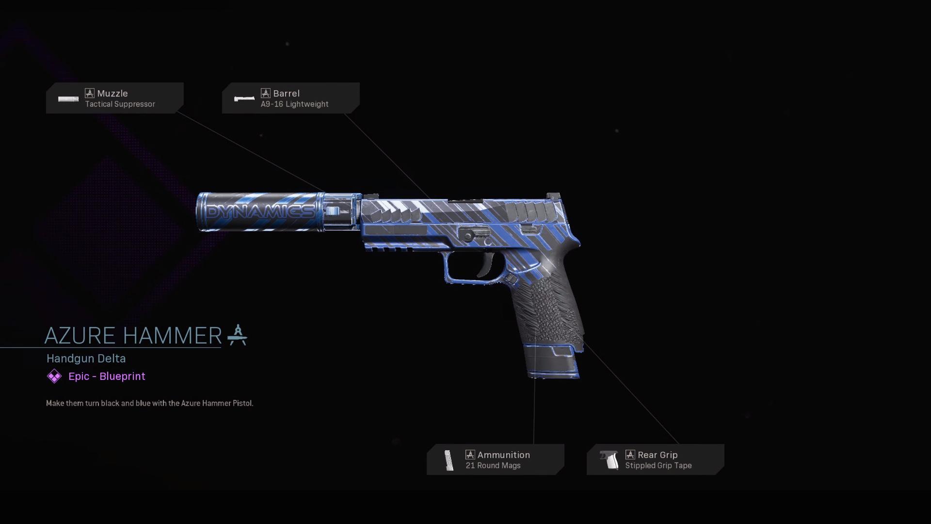 The Azure Hammer is a Weapon Blueprint available in Call of Duty: Modern Wa...