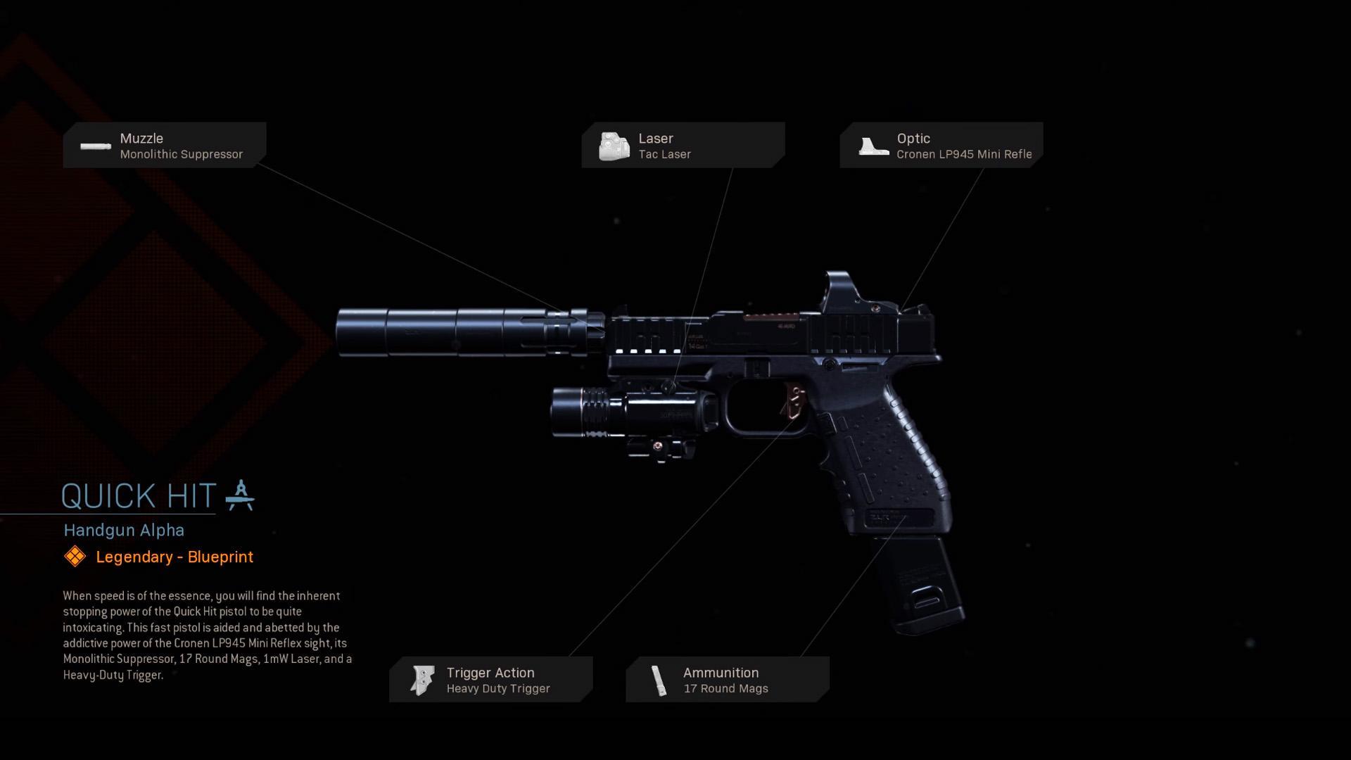 The Quick Hit is a Weapon Blueprint available in Call of Duty: Modern Warfa...