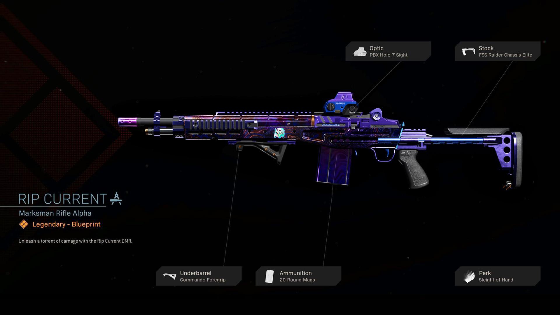 The Rip Current is a Weapon Blueprint available in Call of Duty: Modern War...
