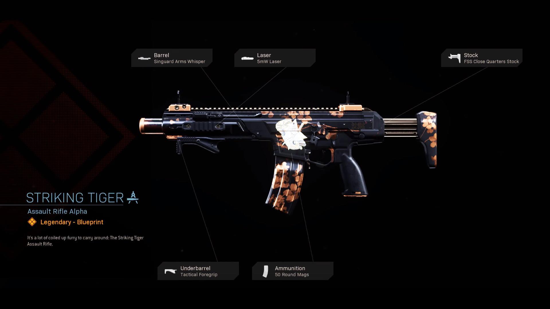Striking Tiger - COD Warzone and Modern Warfare Weapon Blueprint | Call of Duty Striking Tiger - COD Warzone and Modern Warfare Weapon Blueprint | Call of Duty
