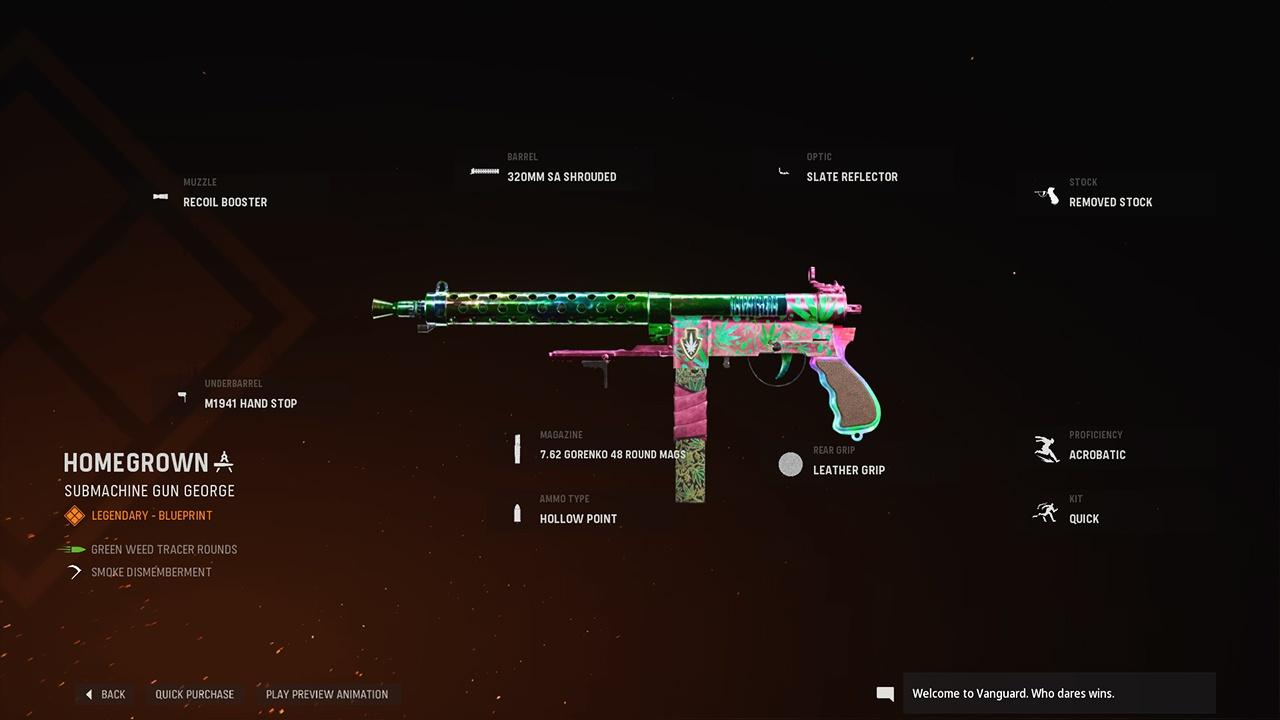 Homegrown - COD Warzone and Vanguard Weapon Blueprint | Call of Duty