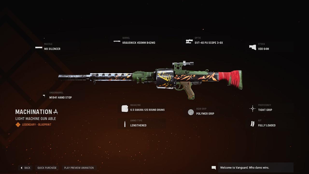 Machination - COD Warzone and Vanguard Weapon Blueprint | Call of Duty