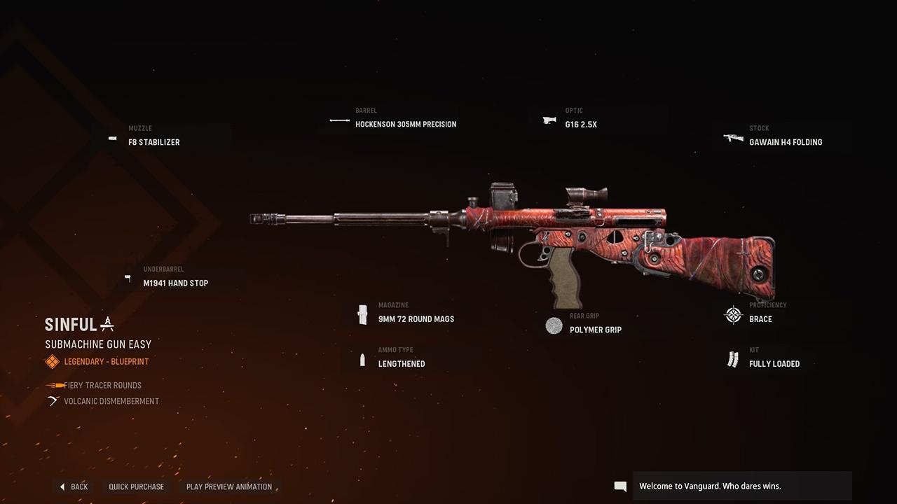 Sinful - COD Warzone and Vanguard Weapon Blueprint | Call of Duty