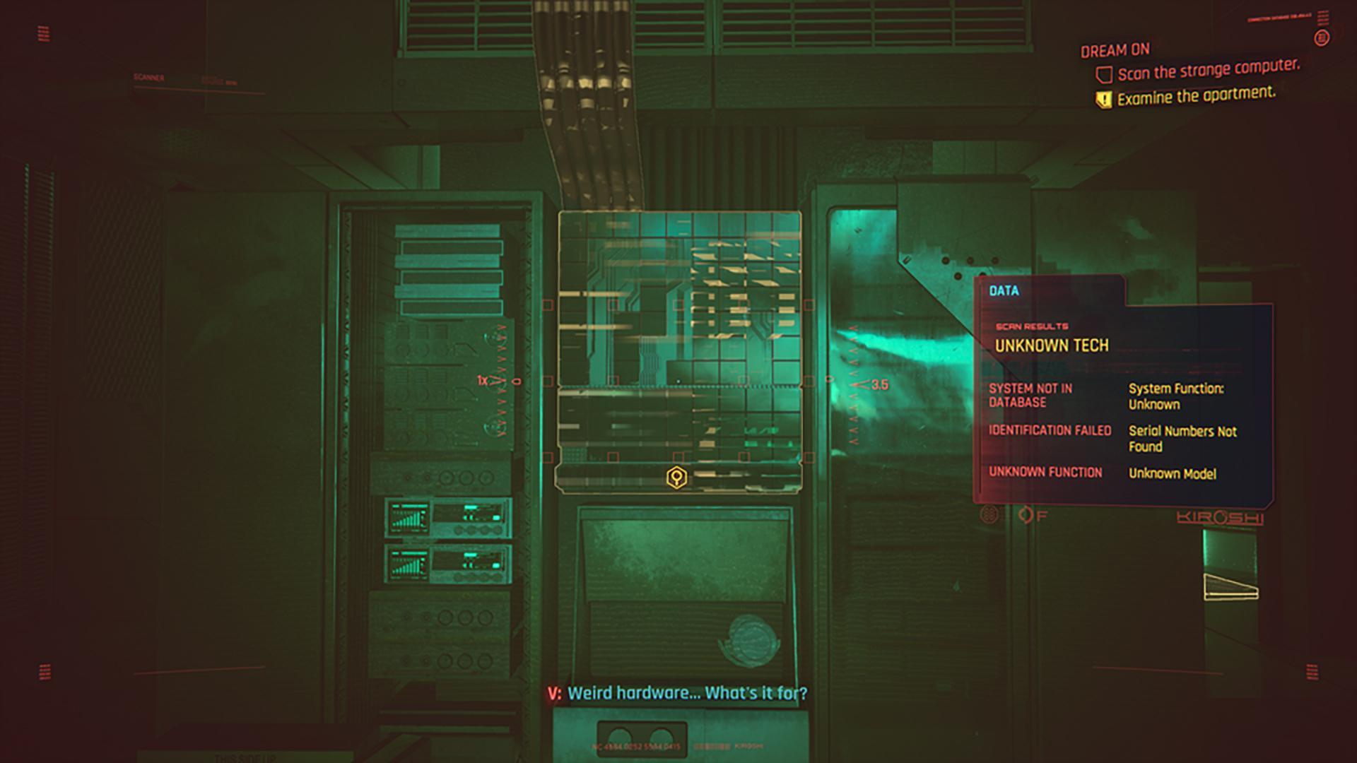 cyberpunk 2077 dream on side job secret room computer