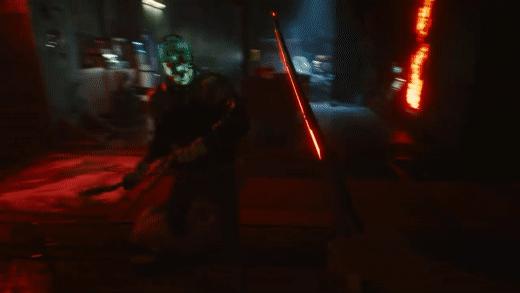 cyberpunk 2077 melee weapons in action