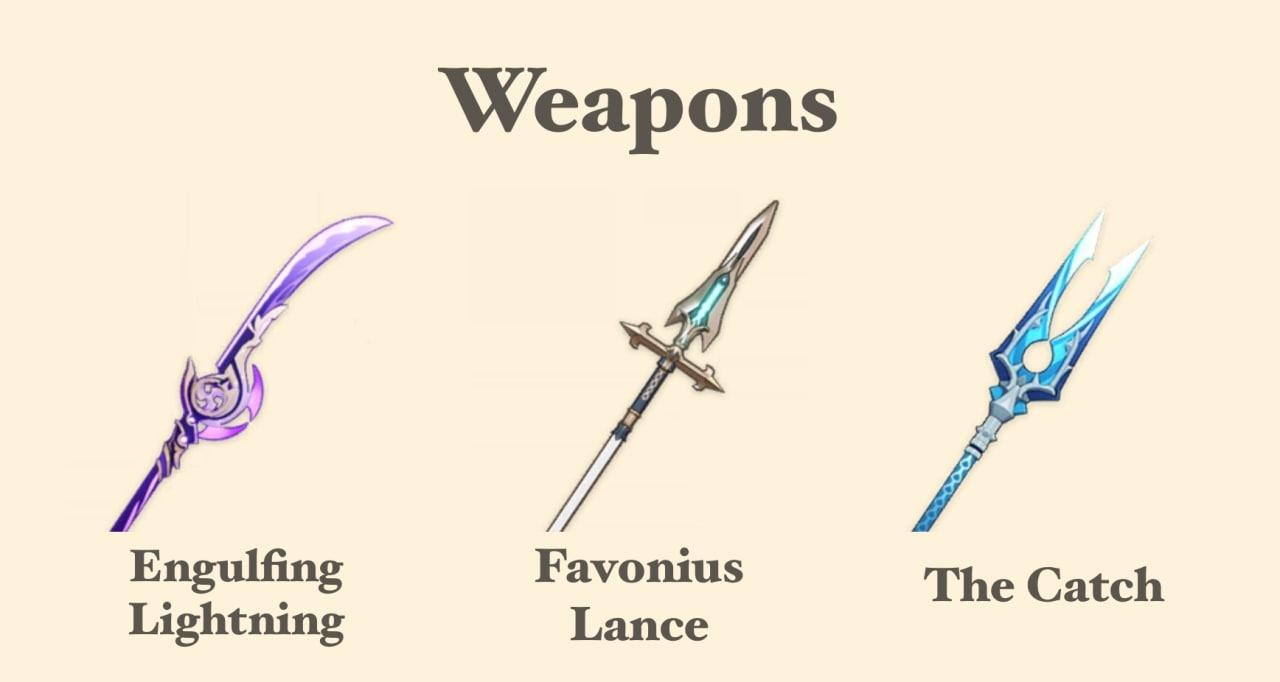 yun jin weapons