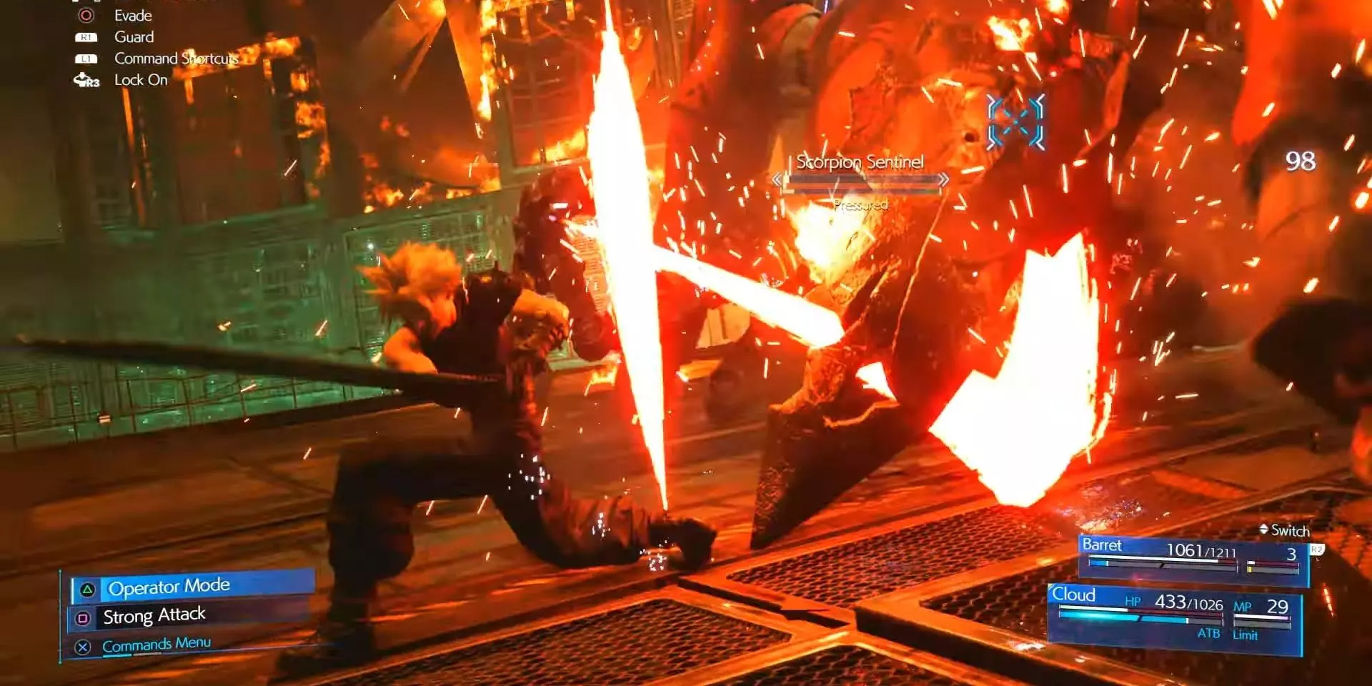 final fantasy 7 remake cloud uses cross slash copy