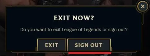 how to log out of league of legends sign out lol