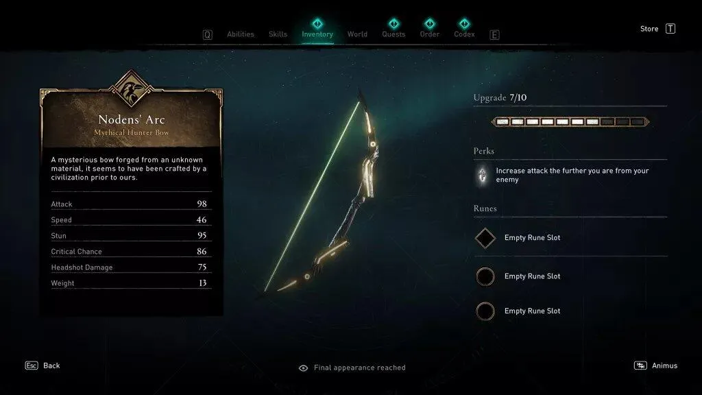 How to obtain the Noden's Arc in Assassin's Creed Valhalla: Isu Bow Secret Weapon Guide