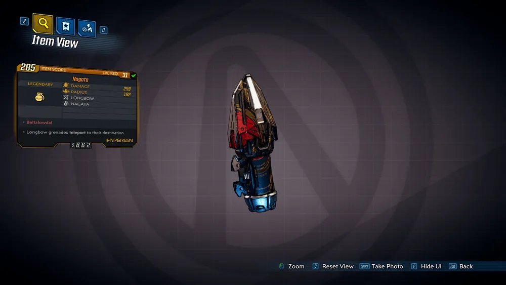 borderlands 3 nagata legendary grenade