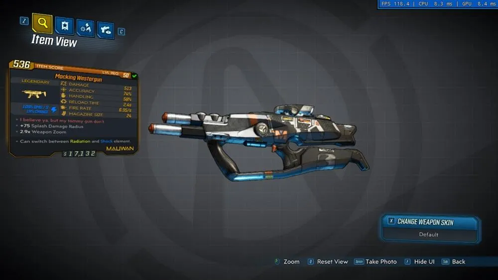 borderlands 3 westergun legendary smg