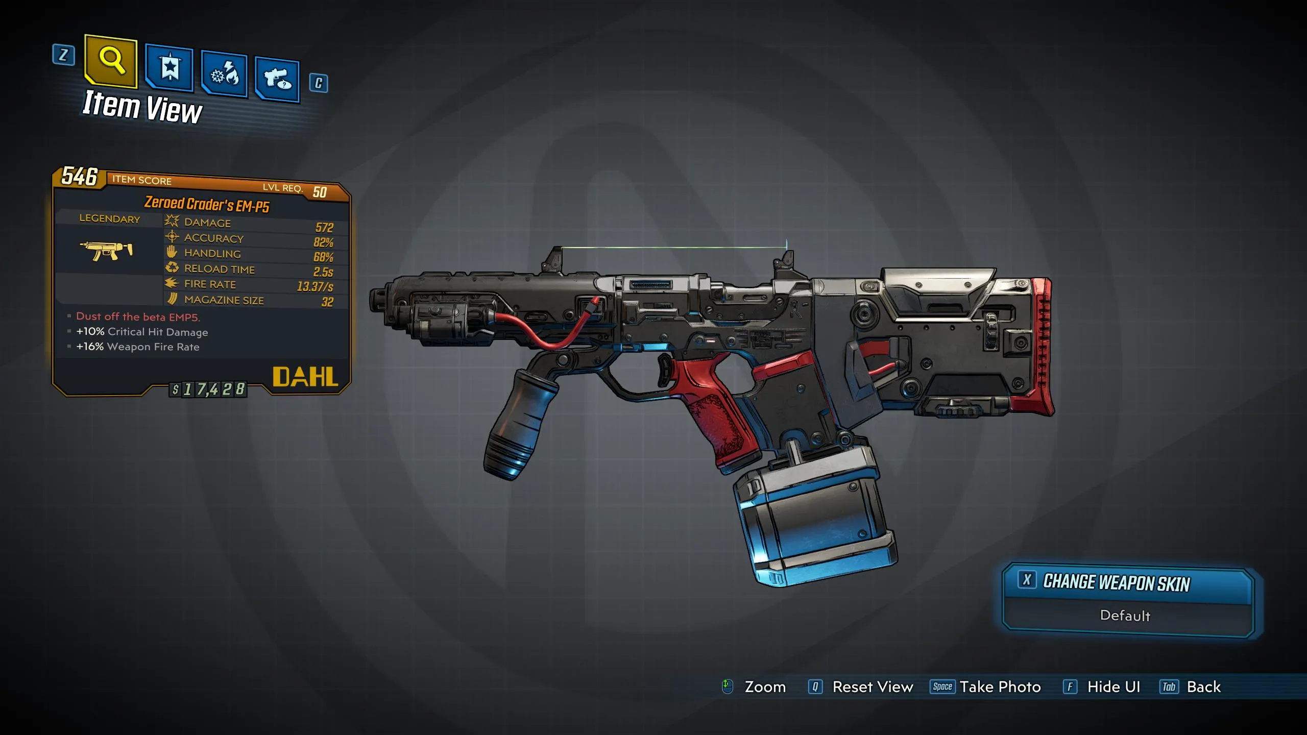 borderlands 3 legendary dahl smg craders em p5