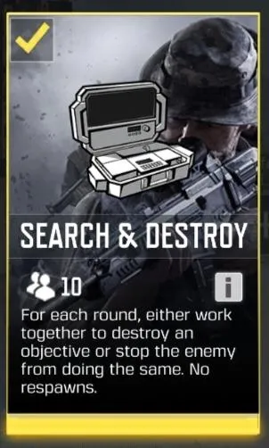 call of duty mobile search destroy