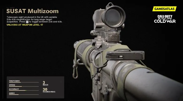 SUSAT Multizoom - Optic Attachments | COD Black Ops Cold War | Call of Duty SUSAT Multizoom - Optic Attachments | COD Black Ops Cold War | Call of Duty