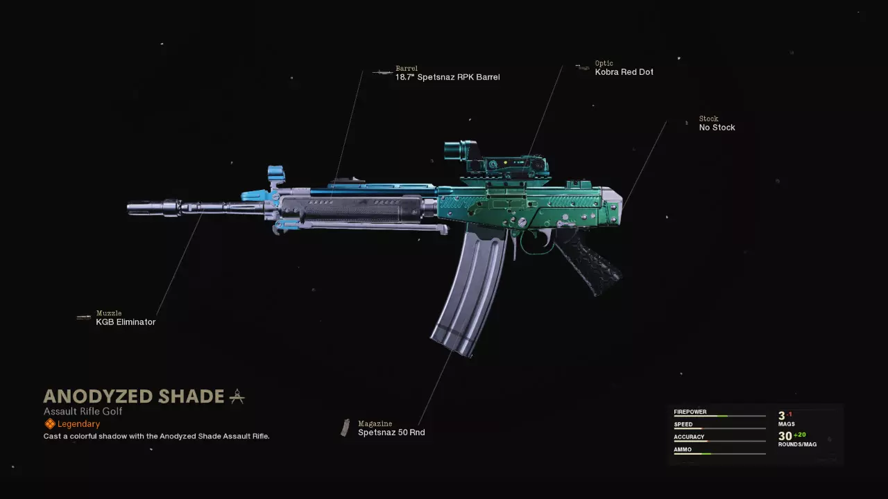 Anodyzed Shade - COD Warzone and Black Ops Cold War Weapon Blueprint | Call of Duty