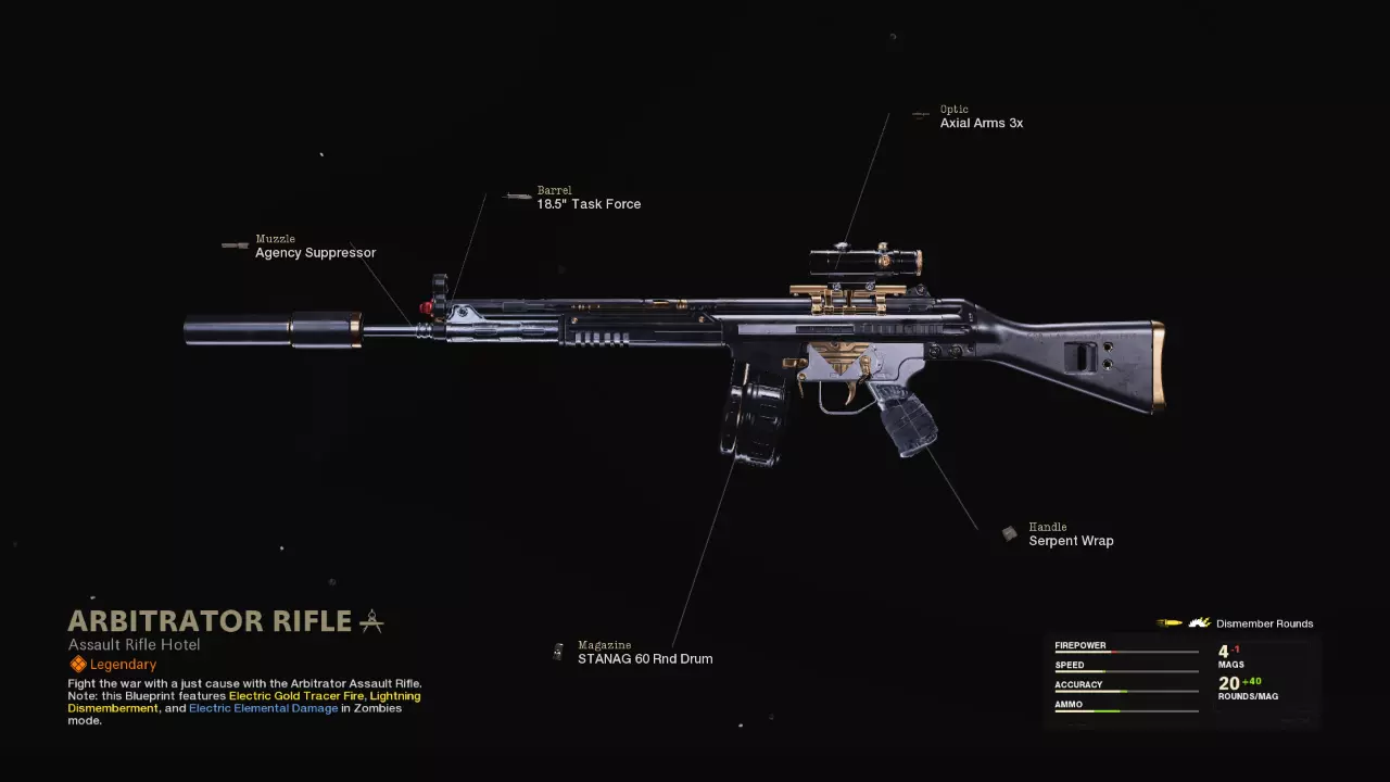 Arbitrator Rifle - COD Warzone and Black Ops Cold War Weapon Blueprint | Call of Duty
