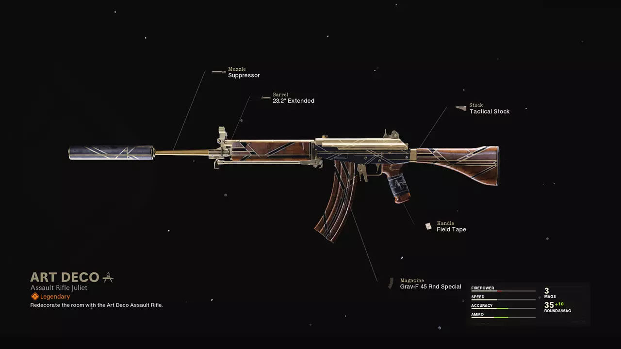 Art Deco - COD Warzone and Black Ops Cold War Weapon Blueprint | Call of Duty Art Deco - COD Warzone and Black Ops Cold War Weapon Blueprint | Call of Duty