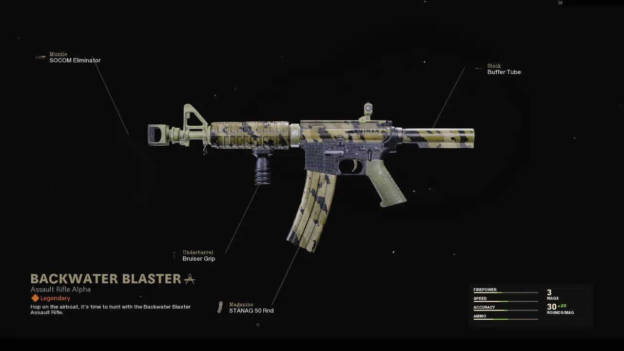 Backwater Blaster - COD Warzone and Black Ops Cold War Weapon Blueprint | Call of Duty Backwater Blaster - COD Warzone and Black Ops Cold War Weapon Blueprint | Call of Duty