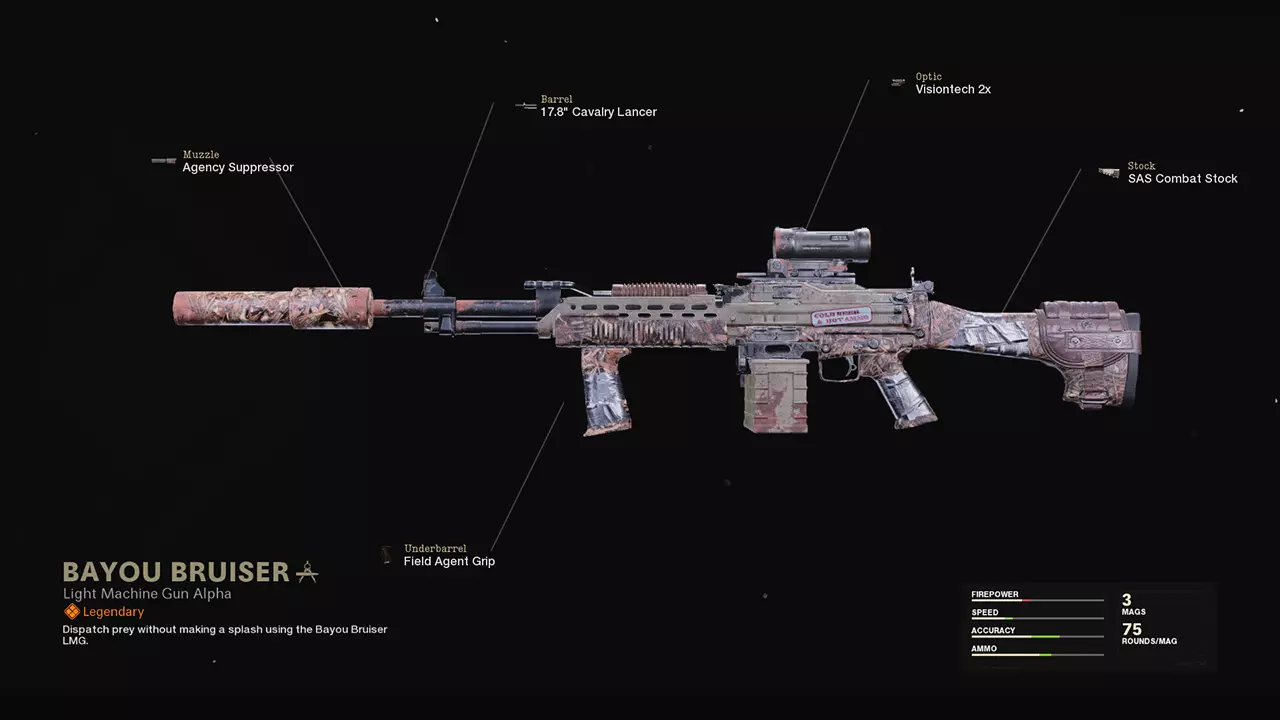 Bayou Bruiser - COD Warzone and Black Ops Cold War Weapon Blueprint | Call of Duty Bayou Bruiser - COD Warzone and Black Ops Cold War Weapon Blueprint | Call of Duty