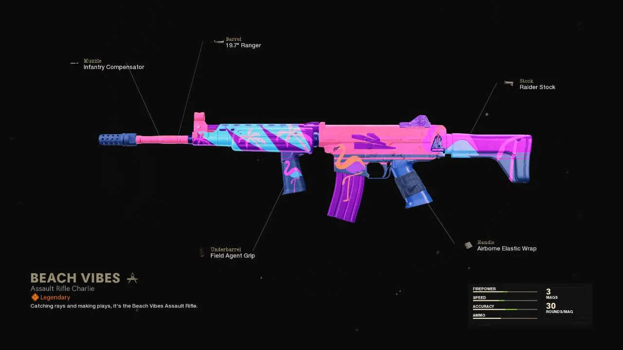 Beach Vibes - COD Warzone and Black Ops Cold War Weapon Blueprint | Call of Duty
