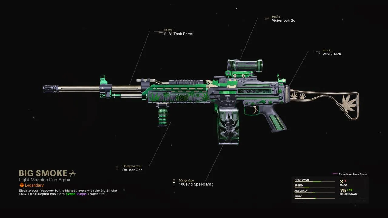 Big Smoke - COD Warzone and Black Ops Cold War Weapon Blueprint | Call of Duty Big Smoke - COD Warzone and Black Ops Cold War Weapon Blueprint | Call of Duty