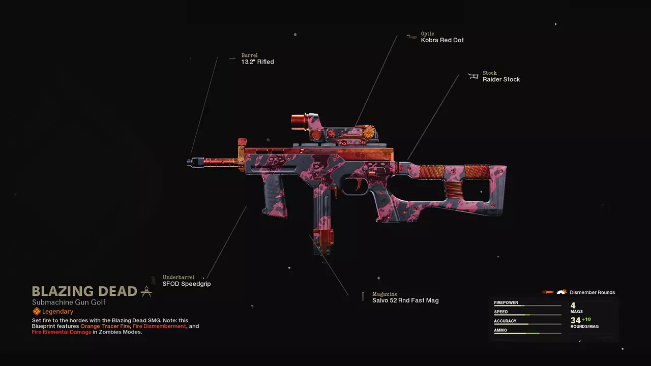 Blazing Dead - COD Warzone and Black Ops Cold War Weapon Blueprint | Call of Duty