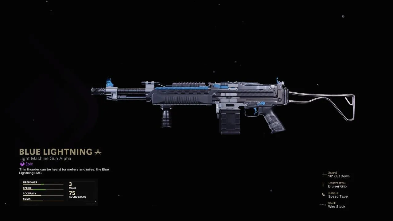 Blue Lightning - COD Warzone and Black Ops Cold War Weapon Blueprint | Call of Duty