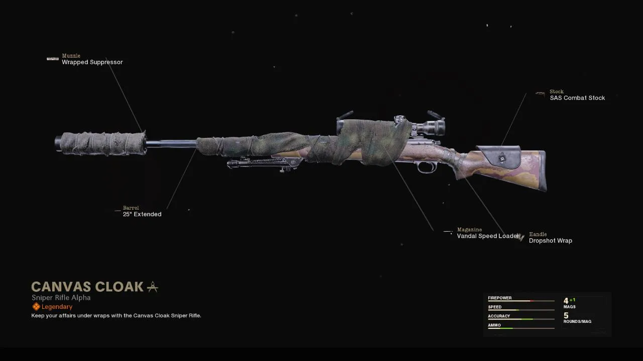 Canvas Cloak - COD Warzone and Black Ops Cold War Weapon Blueprint | Call of Duty Canvas Cloak - COD Warzone and Black Ops Cold War Weapon Blueprint | Call of Duty