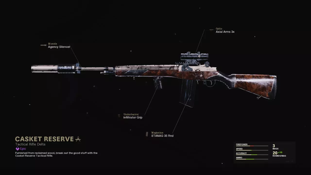 Casket Reserve - COD Warzone and Black Ops Cold War Weapon Blueprint | Call of Duty Casket Reserve - COD Warzone and Black Ops Cold War Weapon Blueprint | Call of Duty