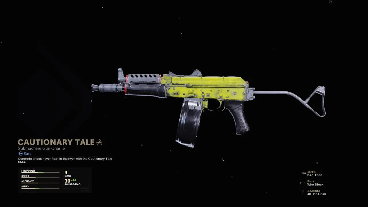 Cautionary Tale - COD Warzone and Black Ops Cold War Weapon Blueprint | Call of Duty