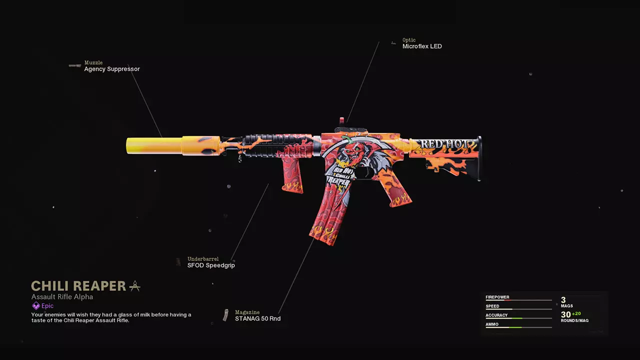 Chili Reaper - COD Warzone and Black Ops Cold War Weapon Blueprint | Call of Duty