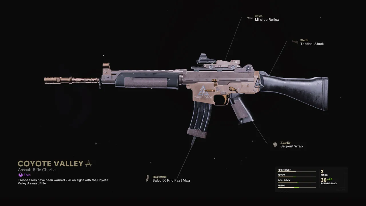 Coyote Valley - COD Warzone and Black Ops Cold War Weapon Blueprint | Call of Duty