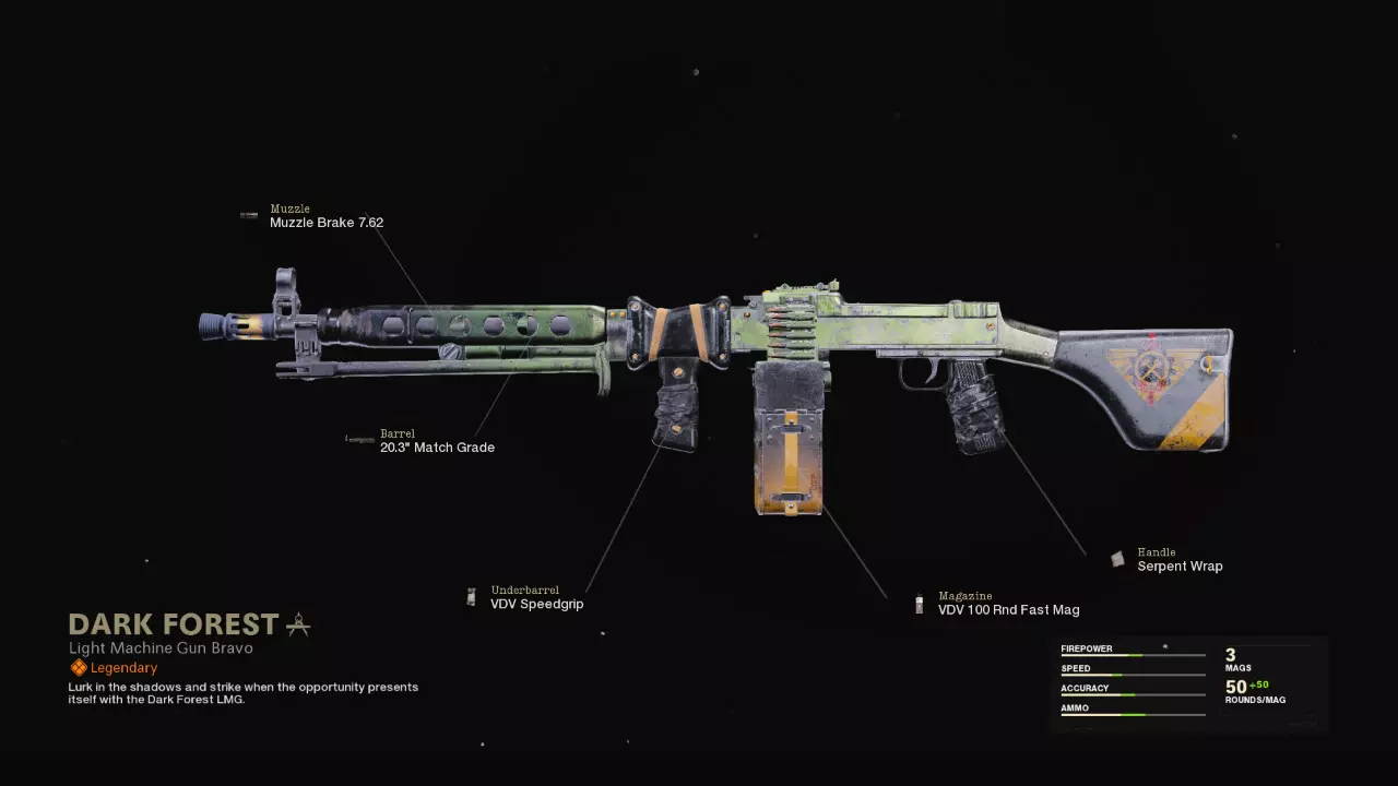 Dark Forest - COD Warzone and Black Ops Cold War Weapon Blueprint | Call of Duty