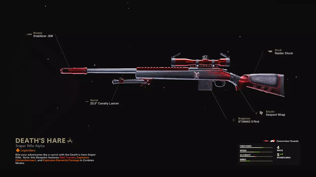 Death's Hare - COD Warzone and Black Ops Cold War Weapon Blueprint | Call of Duty