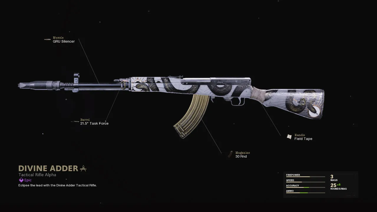 Divine Adder - COD Warzone and Black Ops Cold War Weapon Blueprint | Call of Duty