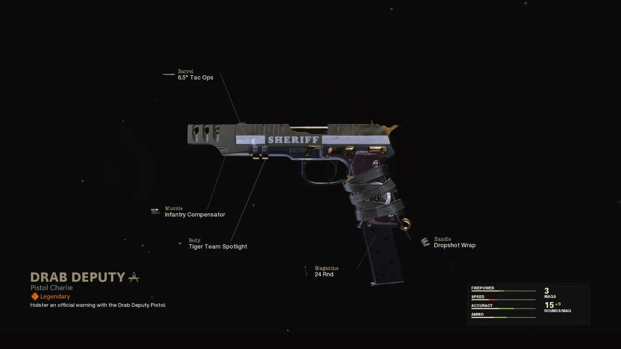 Drab Deputy - COD Warzone and Black Ops Cold War Weapon Blueprint | Call of Duty Drab Deputy - COD Warzone and Black Ops Cold War Weapon Blueprint | Call of Duty