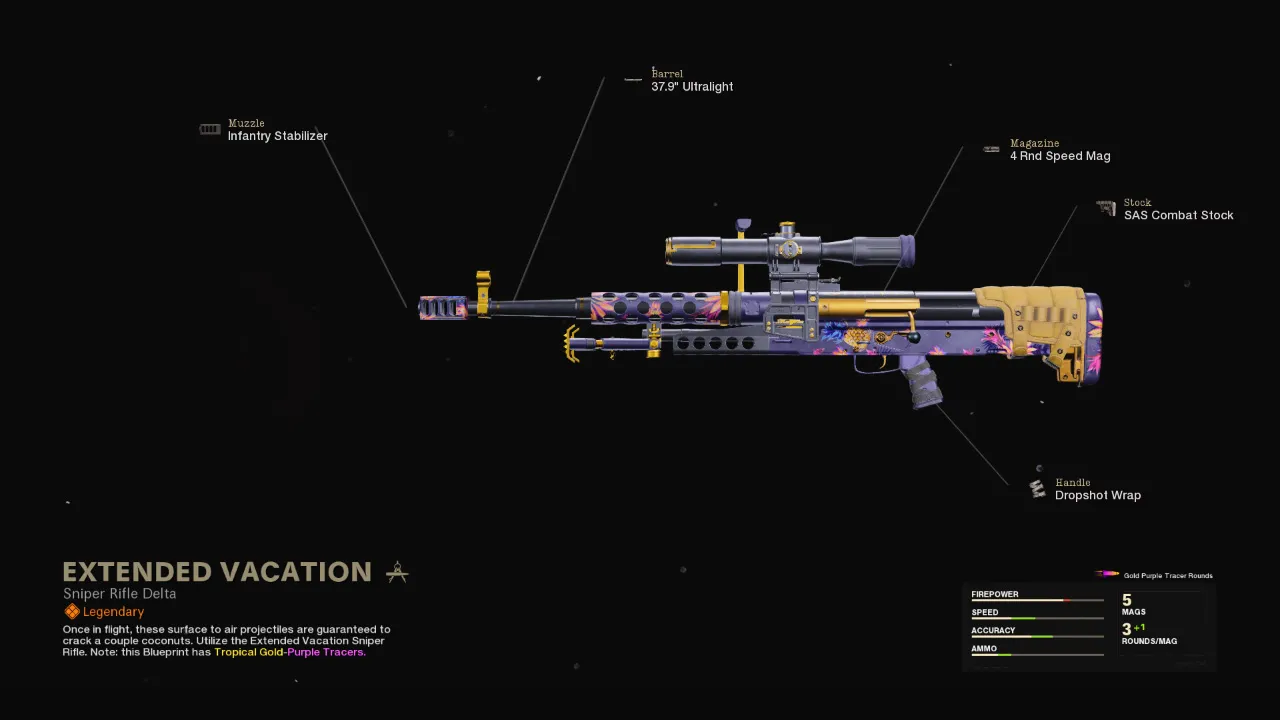 Extended Vacation - COD Warzone and Black Ops Cold War Weapon Blueprint | Call of Duty Extended Vacation - COD Warzone and Black Ops Cold War Weapon Blueprint | Call of Duty