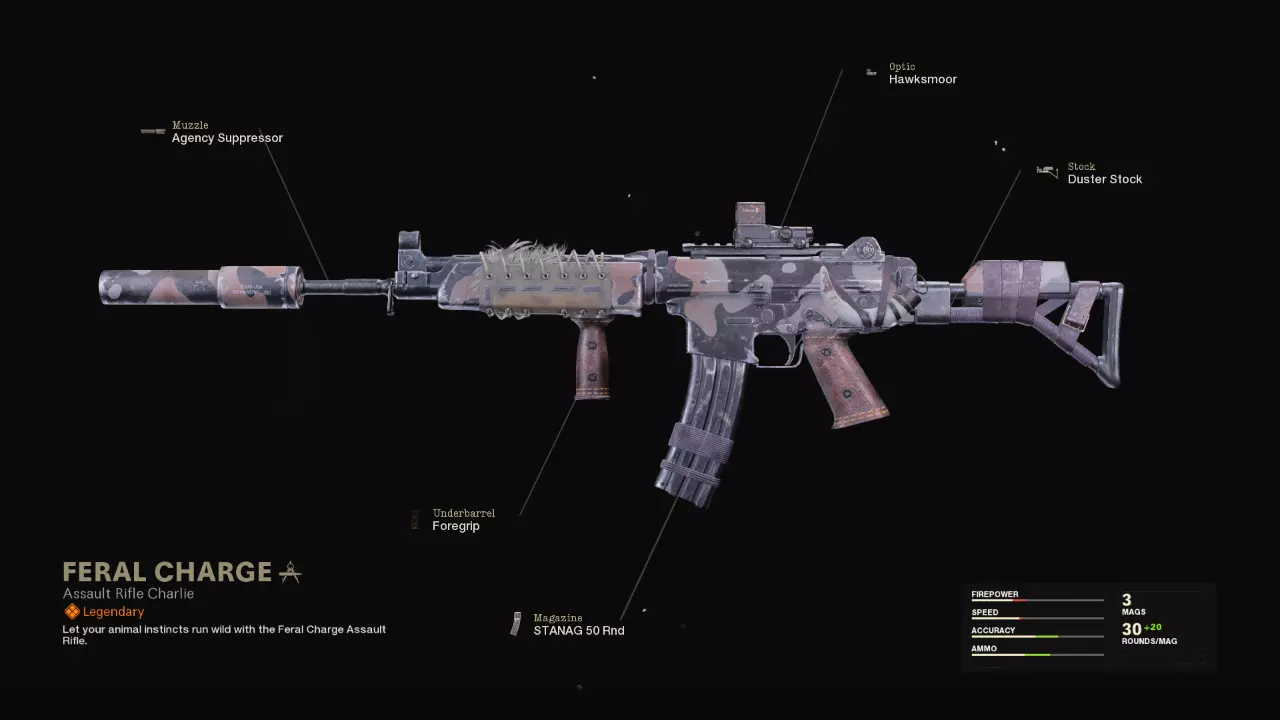Feral Charge - COD Warzone and Black Ops Cold War Weapon Blueprint | Call of Duty