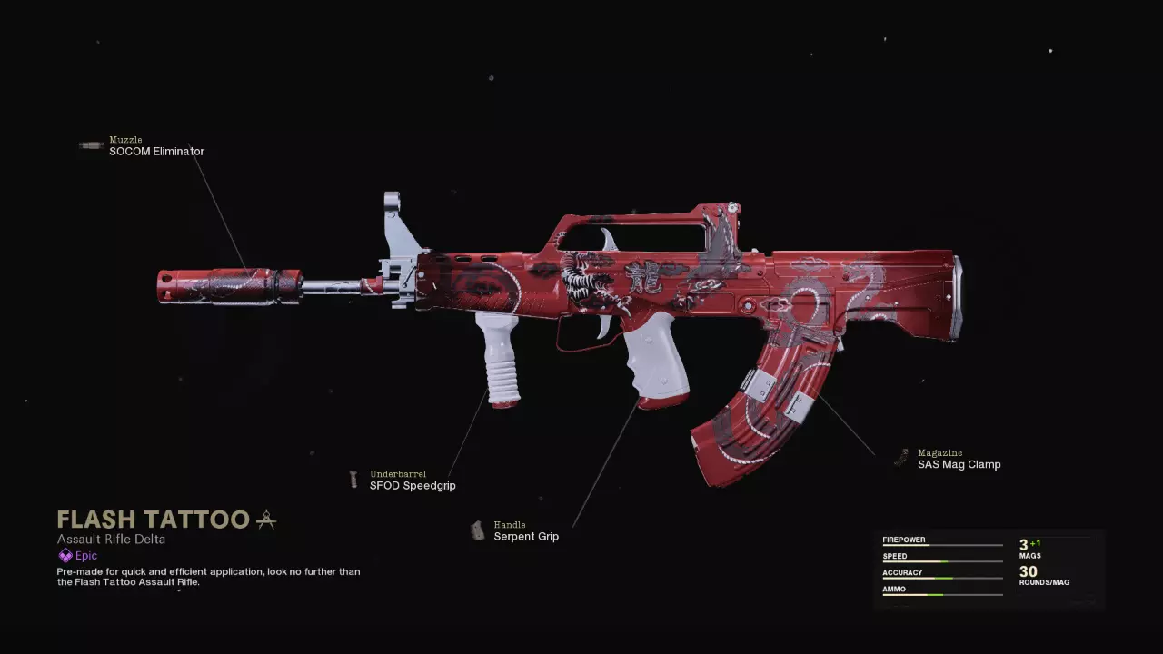 Flash Tattoo - COD Warzone and Black Ops Cold War Weapon Blueprint | Call of Duty Flash Tattoo - COD Warzone and Black Ops Cold War Weapon Blueprint | Call of Duty