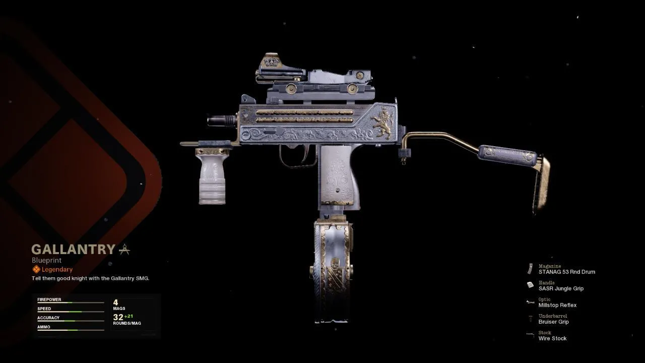 Gallantry - COD Warzone and Black Ops Cold War Weapon Blueprint | Call of Duty