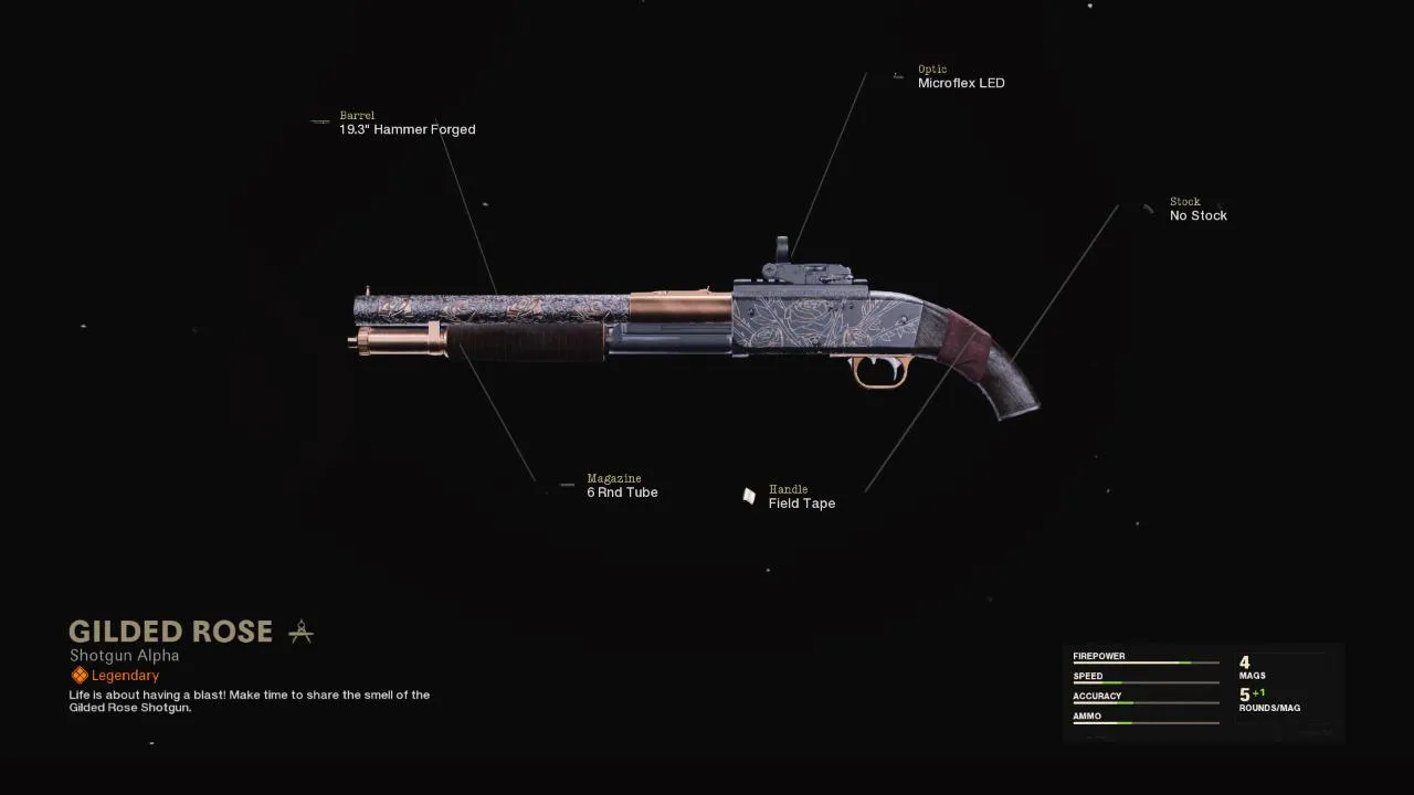 Gilded Rose - COD Warzone and Black Ops Cold War Weapon Blueprint | Call of Duty Gilded Rose - COD Warzone and Black Ops Cold War Weapon Blueprint | Call of Duty
