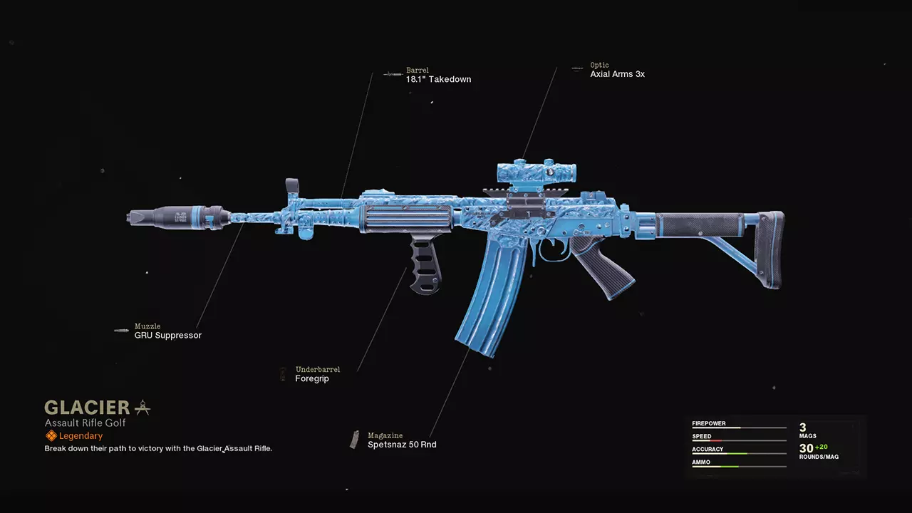 Glacier - COD Warzone and Black Ops Cold War Weapon Blueprint | Call of Duty