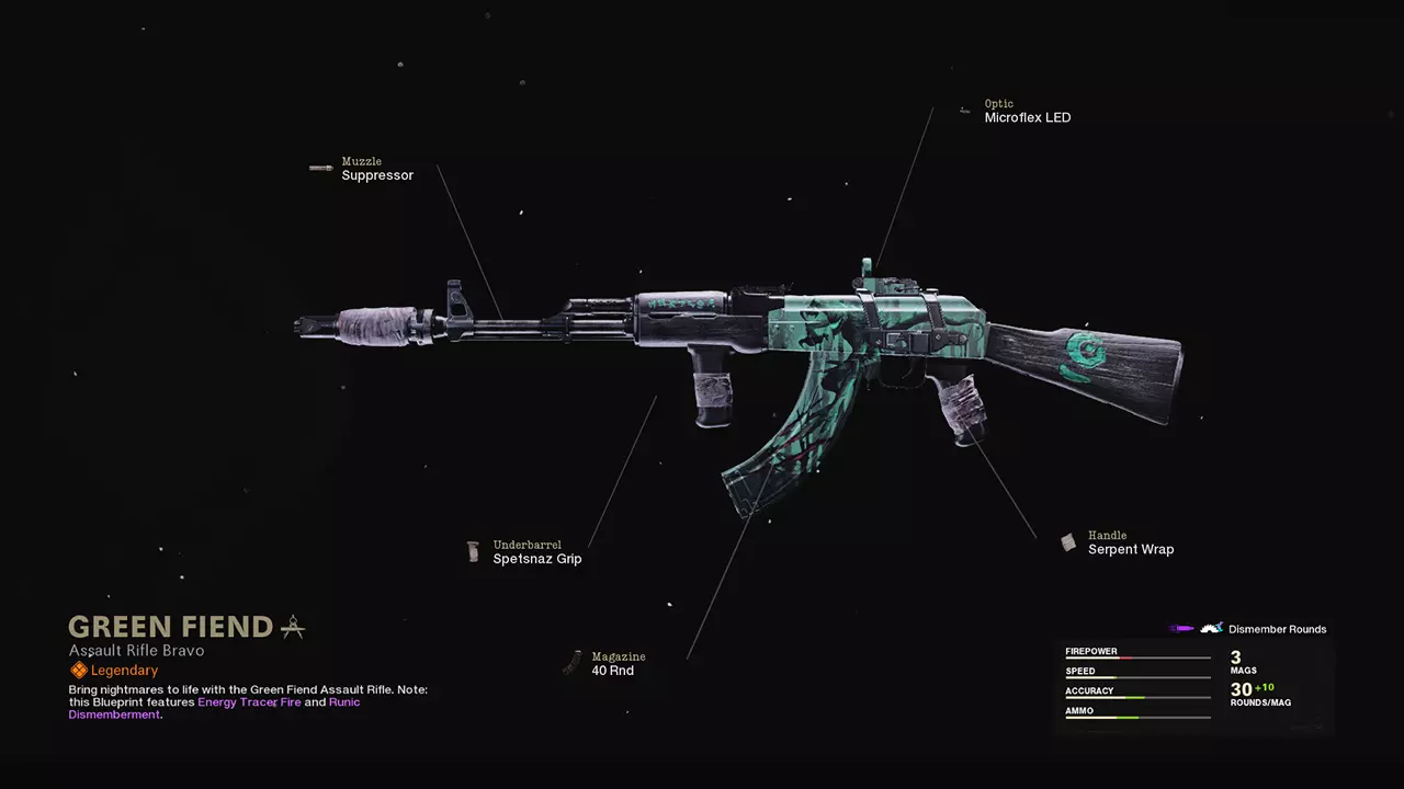 Green Fiend - COD Warzone and Black Ops Cold War Weapon Blueprint | Call of Duty