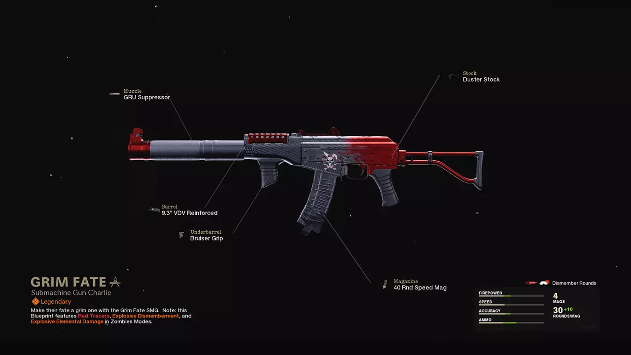 Grim Fate - COD Warzone and Black Ops Cold War Weapon Blueprint | Call of Duty Grim Fate - COD Warzone and Black Ops Cold War Weapon Blueprint | Call of Duty