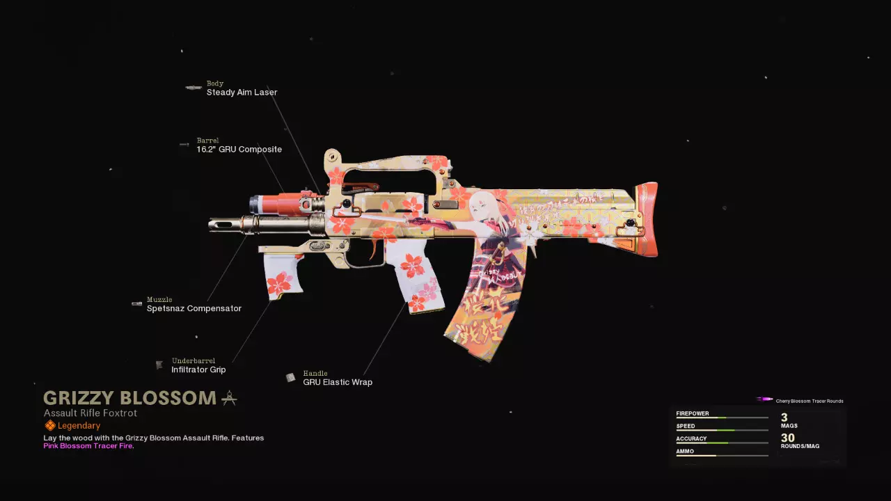 Grizzy Blossom - COD Warzone and Black Ops Cold War Weapon Blueprint | Call of Duty