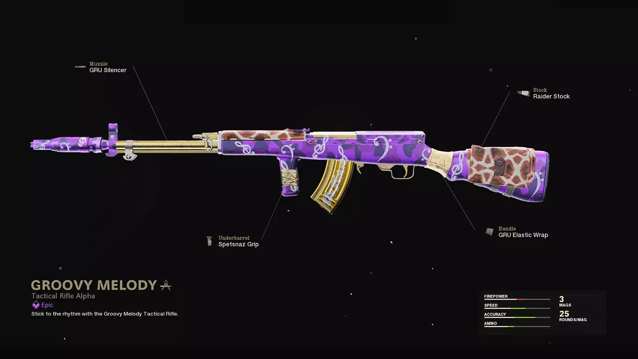 Groovy Melody - COD Warzone and Black Ops Cold War Weapon Blueprint | Call of Duty