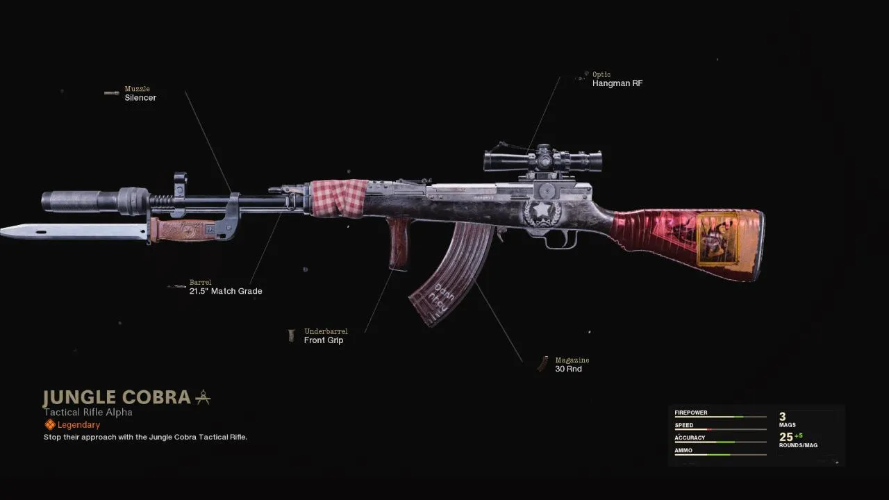 Jungle Cobra - COD Warzone and Black Ops Cold War Weapon Blueprint | Call of Duty Jungle Cobra - COD Warzone and Black Ops Cold War Weapon Blueprint | Call of Duty