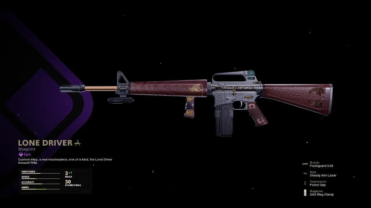 Lone Driver - COD Warzone and Black Ops Cold War Weapon Blueprint | Call of Duty Lone Driver - COD Warzone and Black Ops Cold War Weapon Blueprint | Call of Duty