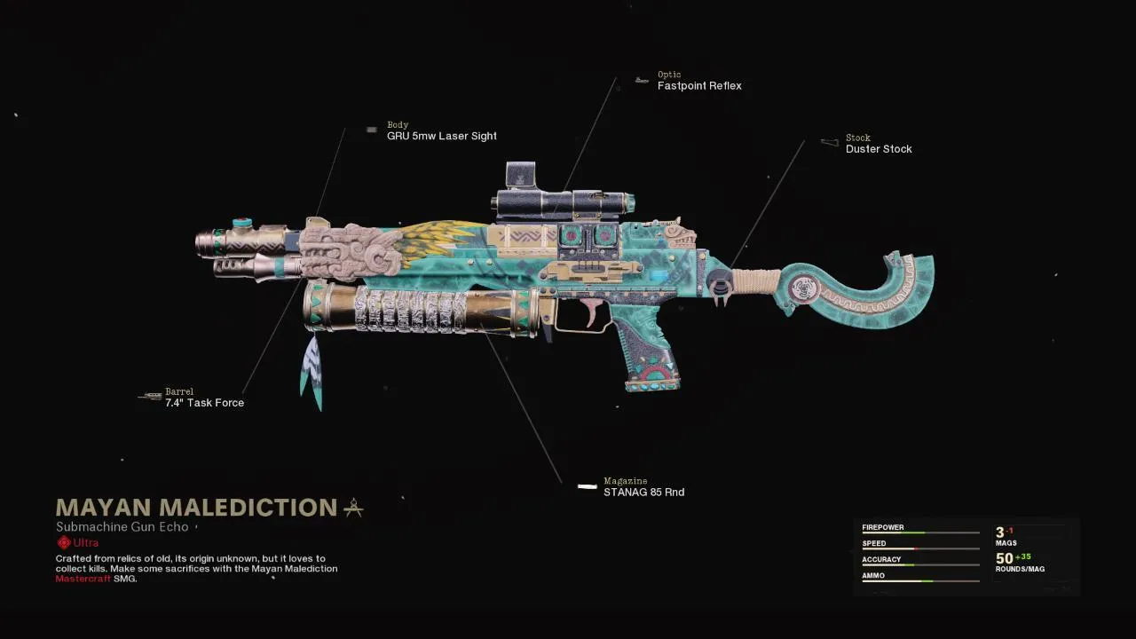 Mayan Malediction - COD Warzone and Black Ops Cold War Weapon Blueprint | Call of Duty Mayan Malediction - COD Warzone and Black Ops Cold War Weapon Blueprint | Call of Duty